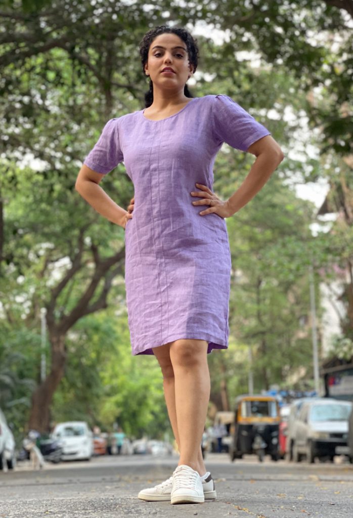RUNNING STITCH SHIFT DRESS – The Linen Way
